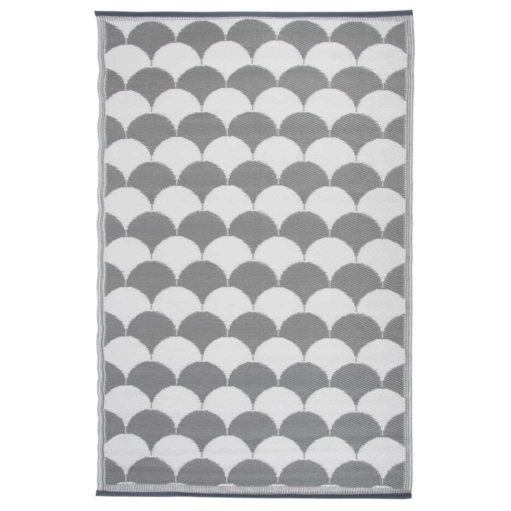 Esschert Design Buitenkleed 180x121 cm grijs en wit OC24