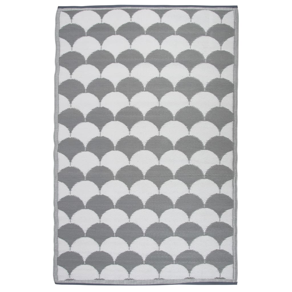Esschert Design Buitenkleed 180x121 cm grijs en wit OC24