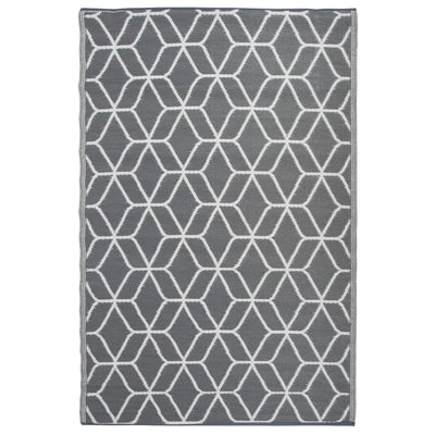 Esschert Design Buitenkleed 180x121 cm grijs en wit OC25