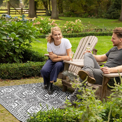Esschert Design Buitenkleed ruit 182x122 cm