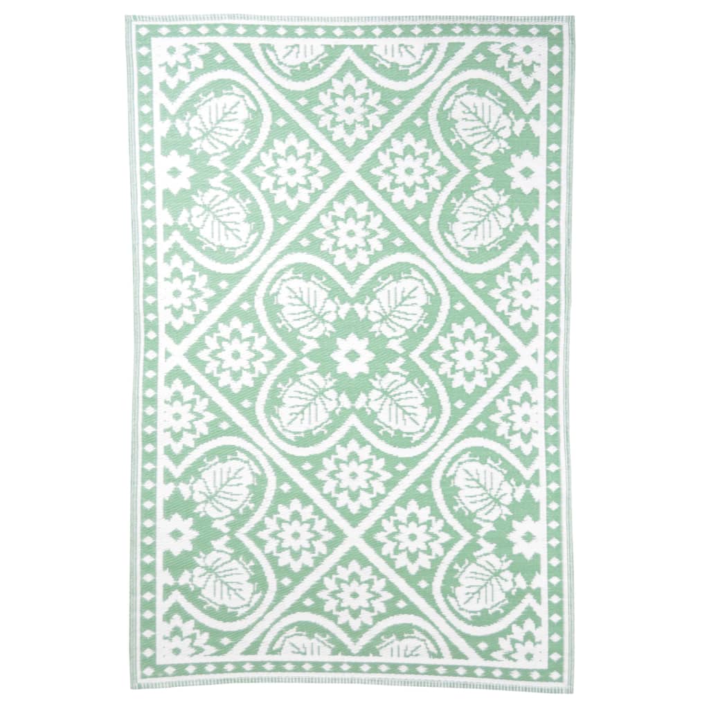 Esschert Design Buitenkleed 182x122 cm groen en wit