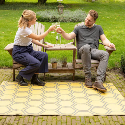 Esschert Design Buitenkleed honingraat 182x122 cm