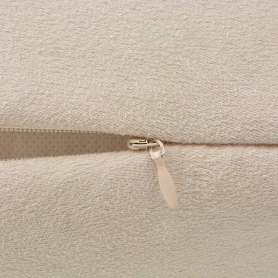 Kussenhoezen 4 stuks beige imitatie suède 50x50 cm polyester