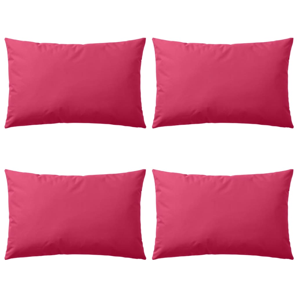 Buitenkussens 60x40 cm roze 4 st