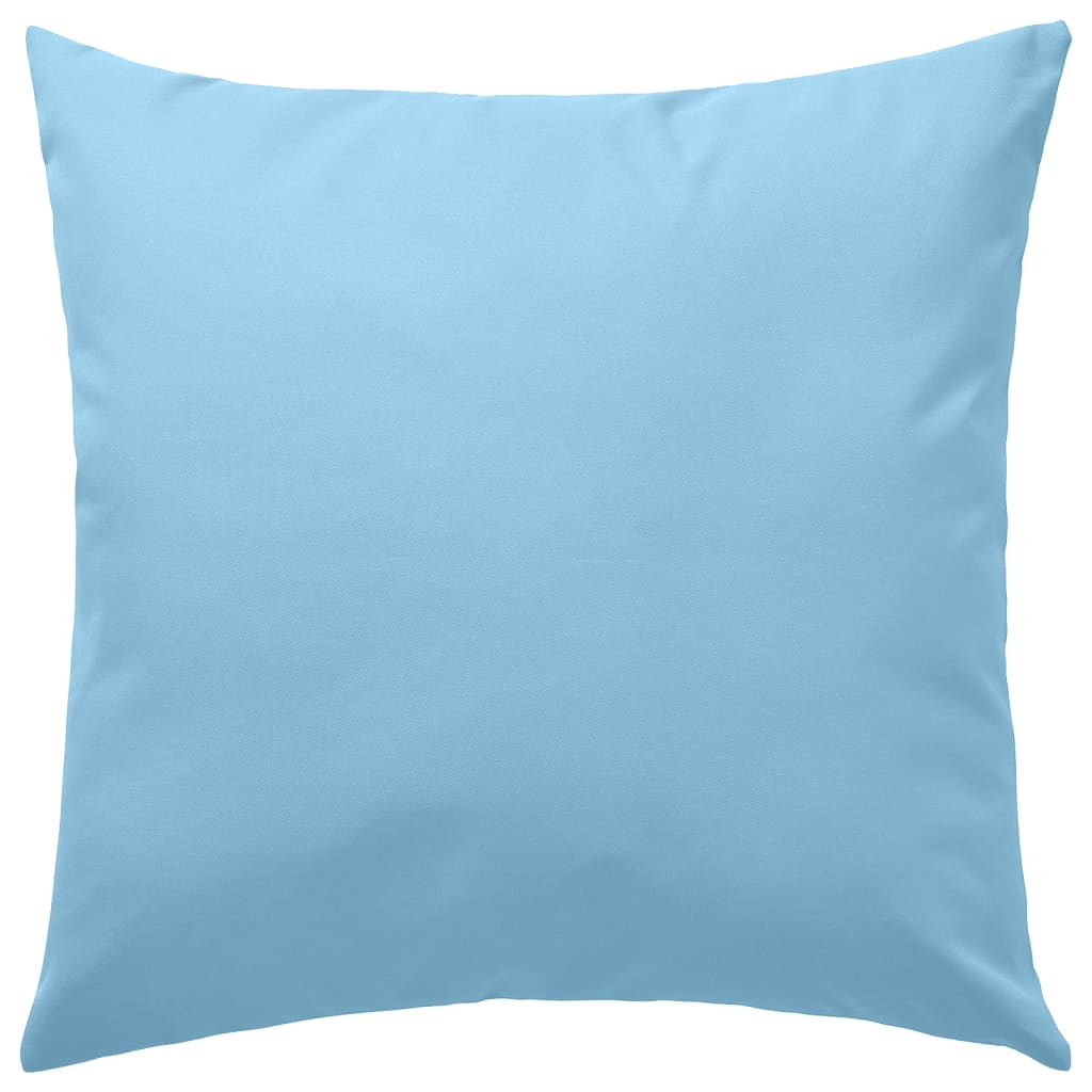 Buitenkussens 45x45 cm lichtblauw 4 st
