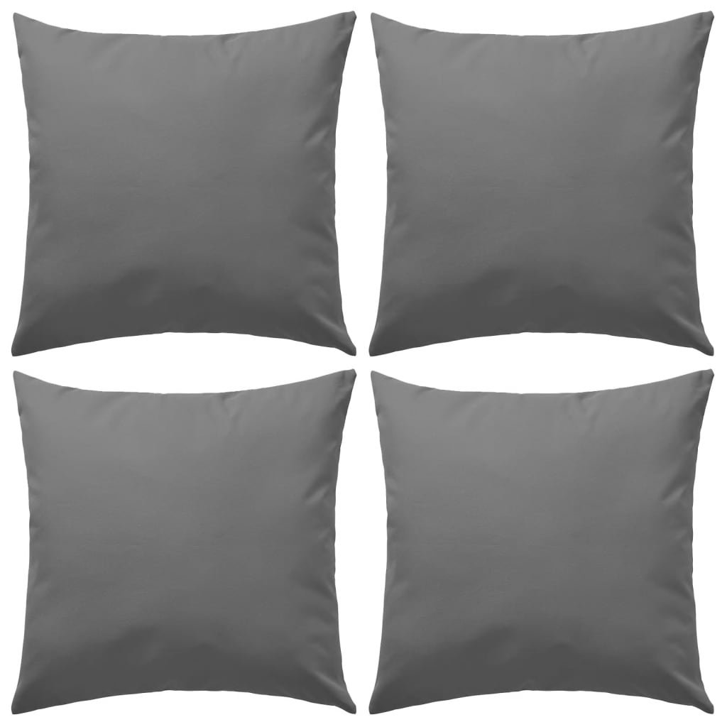 Buitenkussens 45x45 cm grijs 4 st