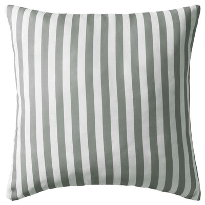 Buitenkussens 45x45 cm gestreept grijs 4 st