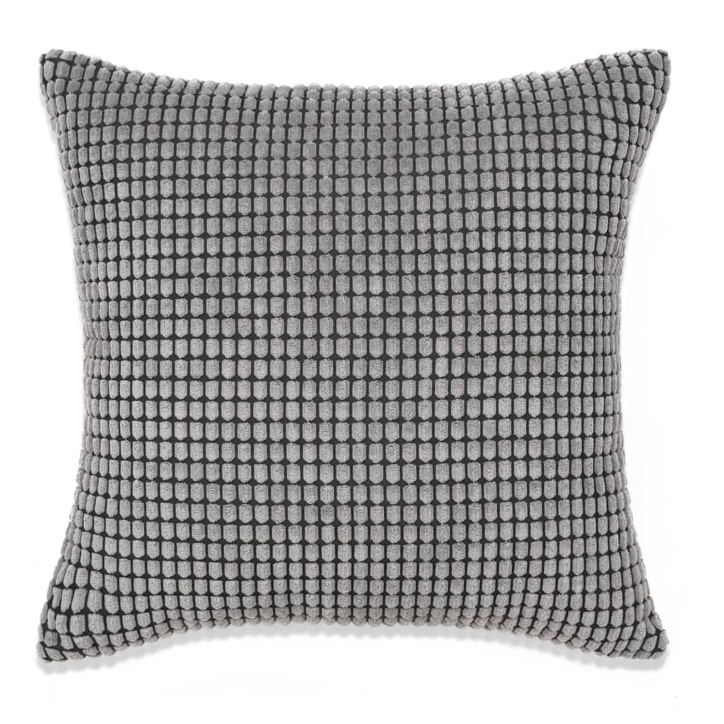 Sierkussenset 45x45 cm velours grijs 2-delig