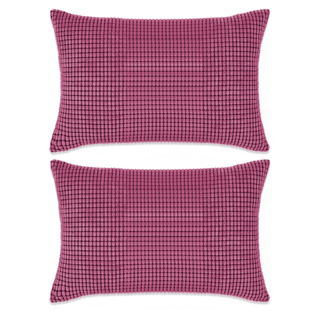 Sierkussenset 40x60 cm velours roze 2-delig
