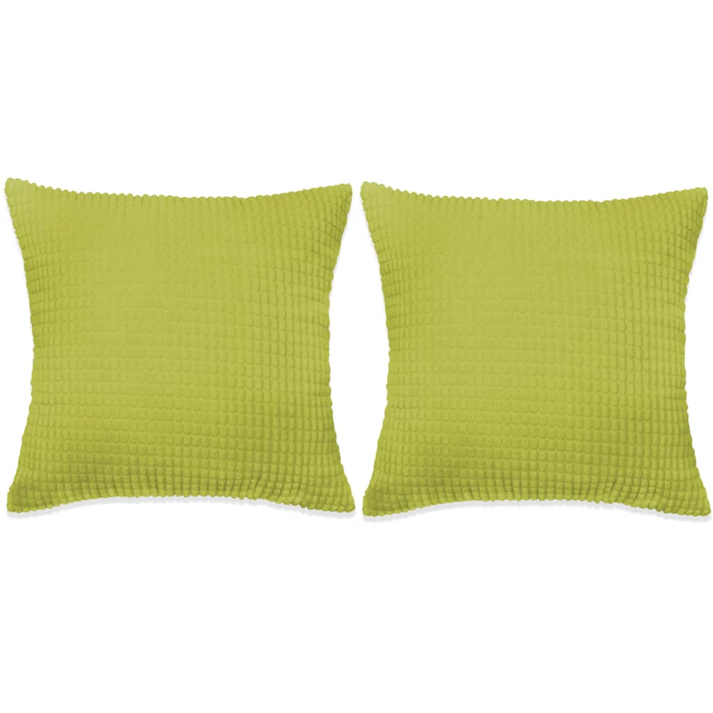 Sierkussenset 60x60 cm velours groen 2-delig