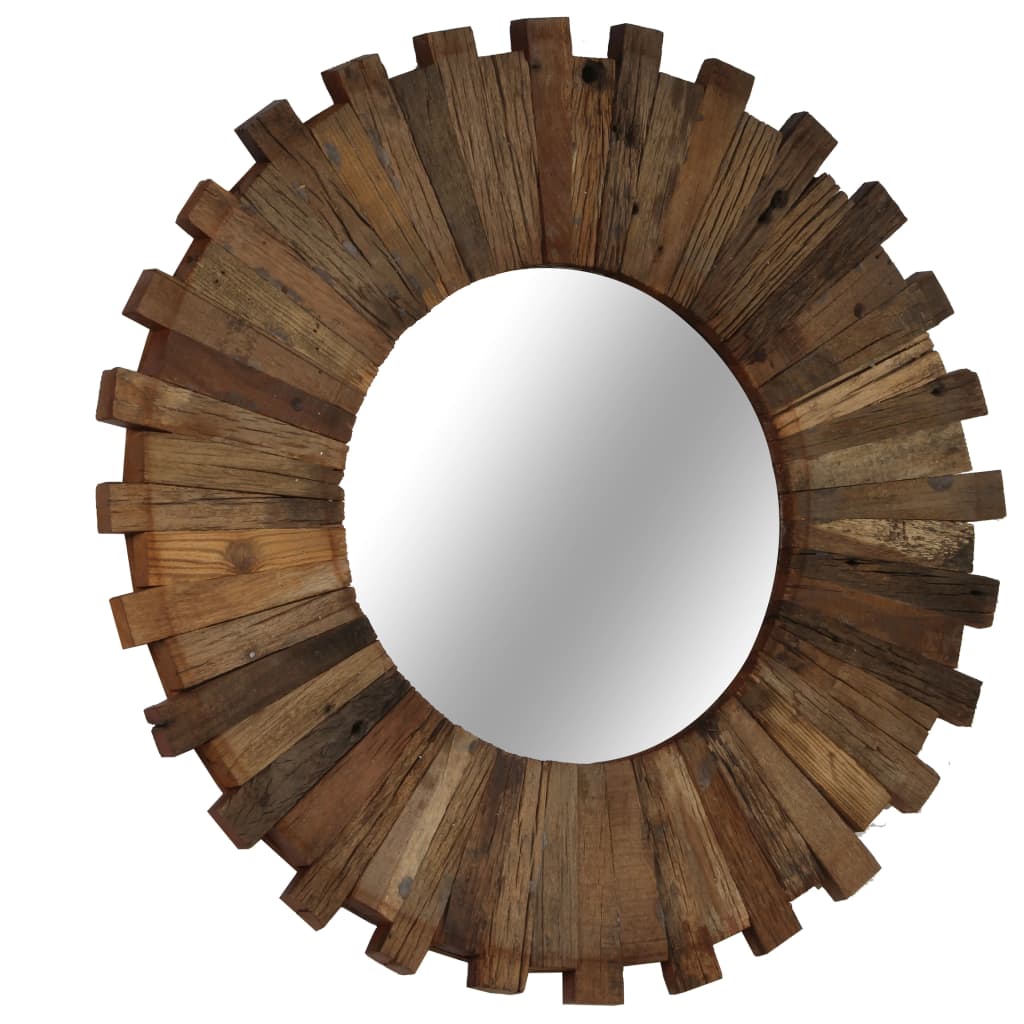 Wandspiegel 50 cm massief gerecycled hout