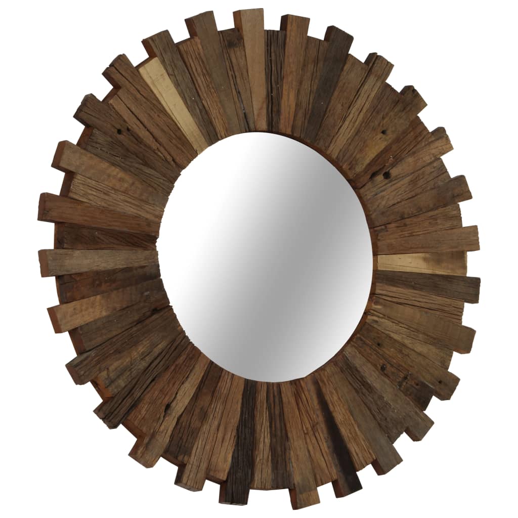 Wandspiegel 50 cm massief gerecycled hout