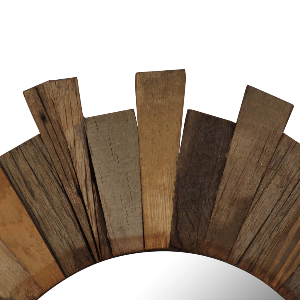 Wandspiegel 50 cm massief gerecycled hout