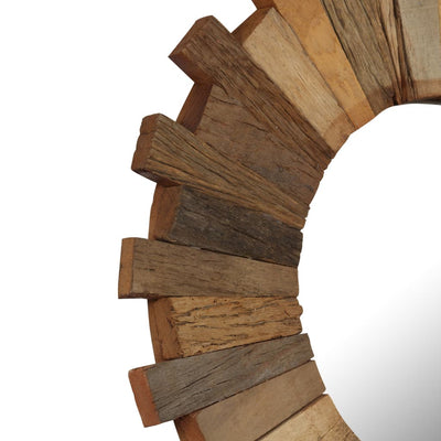 Wandspiegel 50 cm massief gerecycled hout