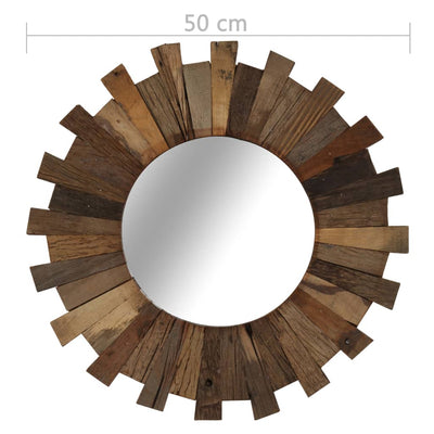 Wandspiegel 50 cm massief gerecycled hout