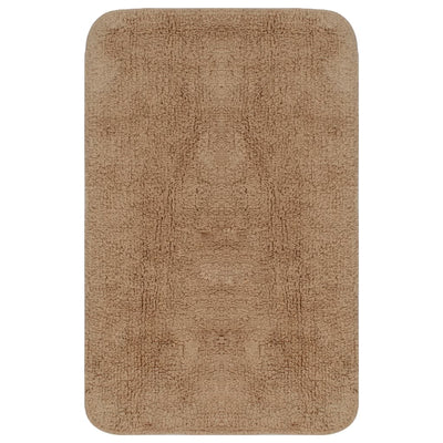 Badmattenset stof beige 3-delig