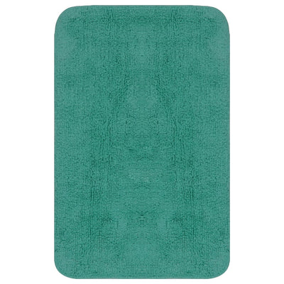 Badmattenset stof turquoise 2-delig