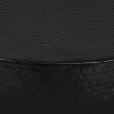 Salontafel 70x30 cm gehamerd aluminium zwart
