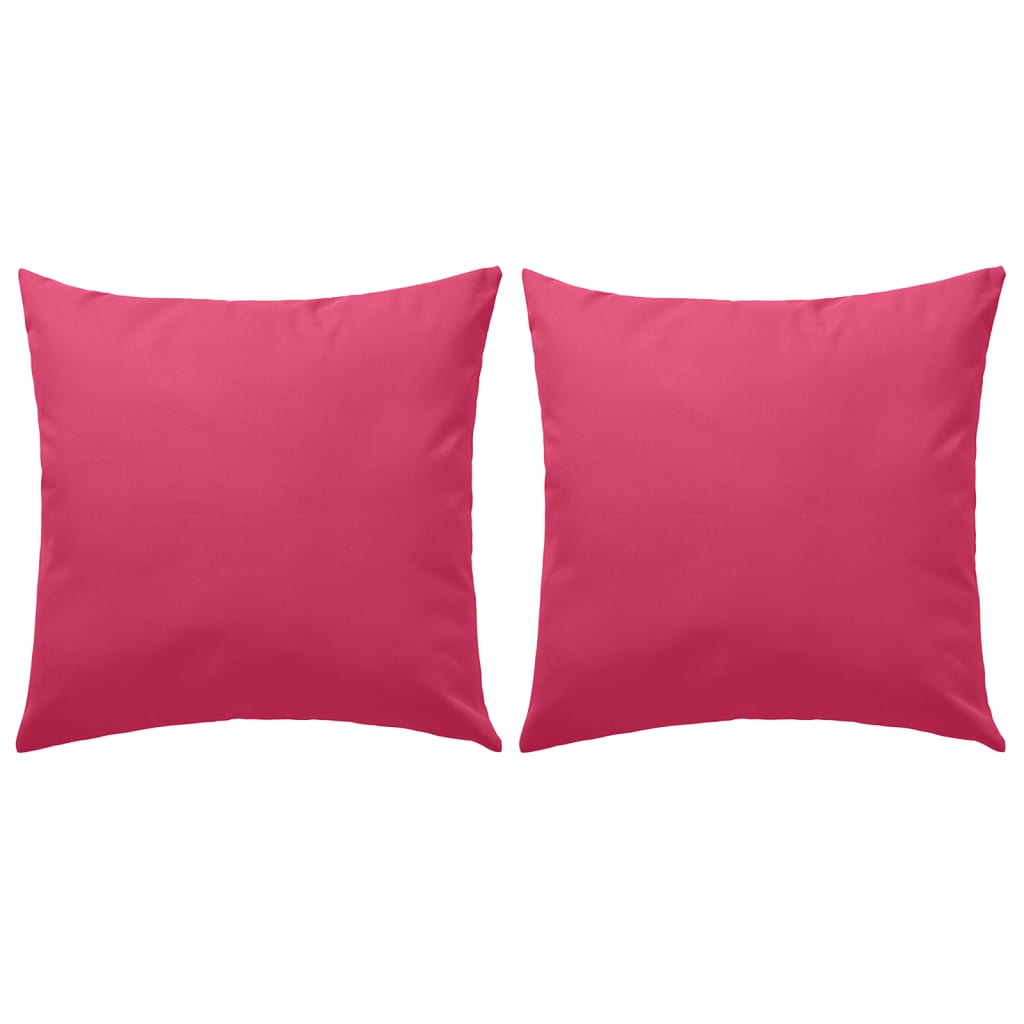 Buitenkussens 60x60 cm roze 2 st
