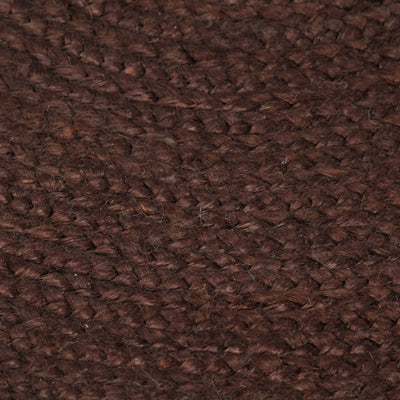 Vloerkleed handgemaakt rond 120 cm jute bruin