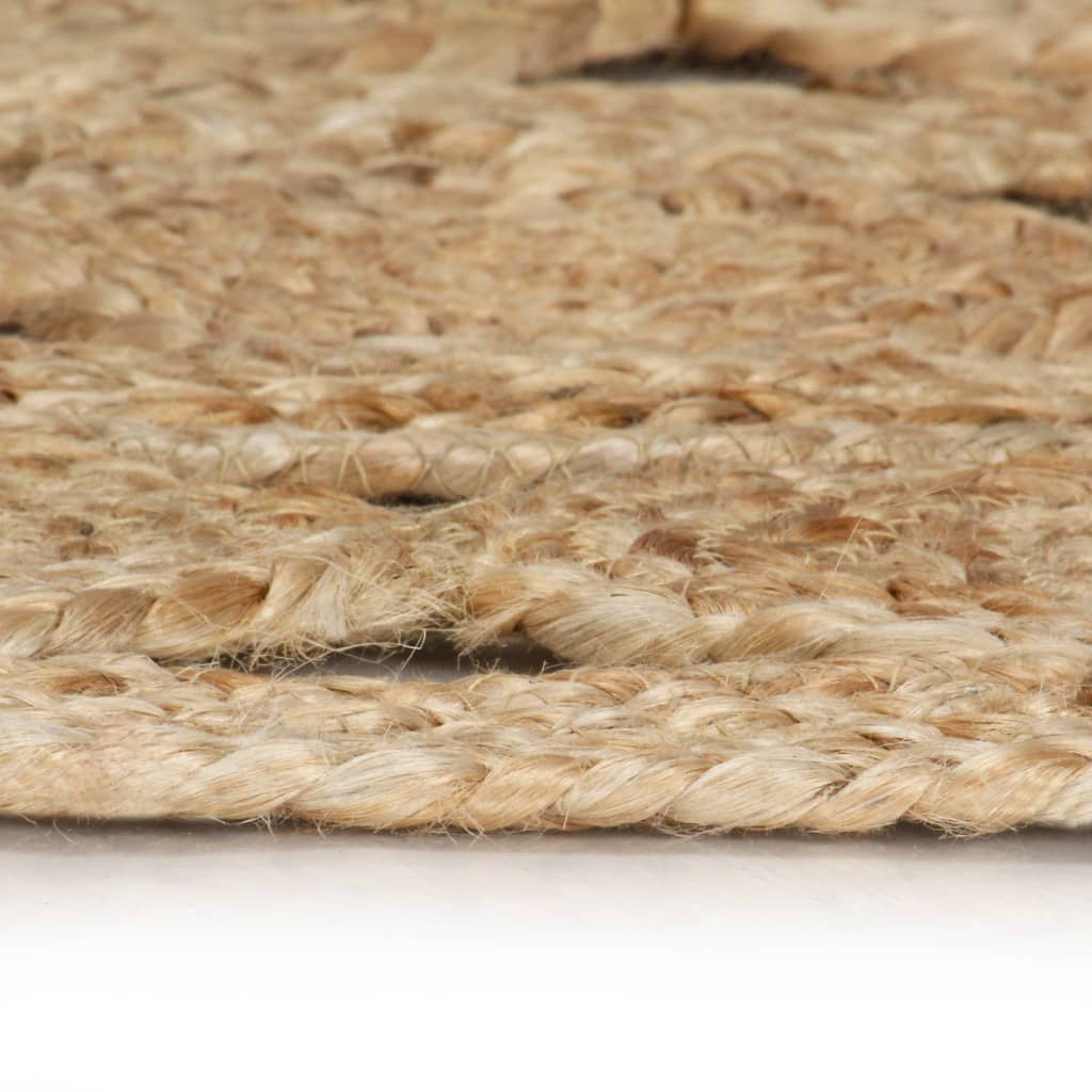 Vloerkleed handgemaakt 90 cm gevlochten jute