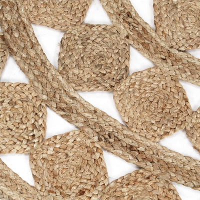 Vloerkleed handgemaakt 90 cm gevlochten jute