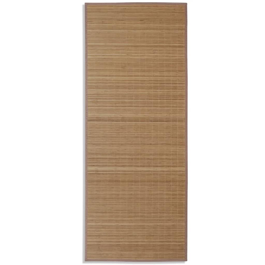 Tapijt rechthoekig 80x200 cm bamboe bruin
