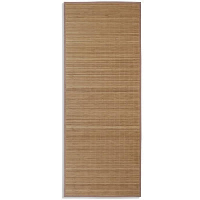 Tapijt rechthoekig 80x200 cm bamboe bruin
