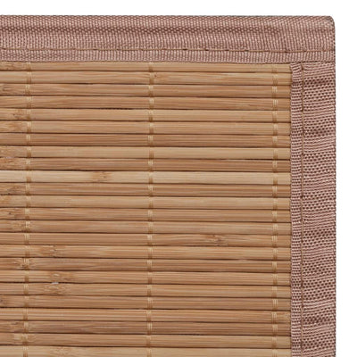 Tapijt rechthoekig 80x200 cm bamboe bruin