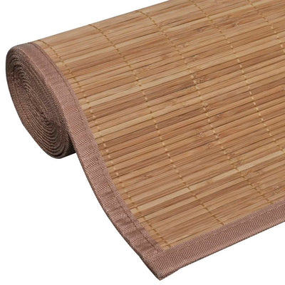 Tapijt rechthoekig 120x180 cm bamboe bruin