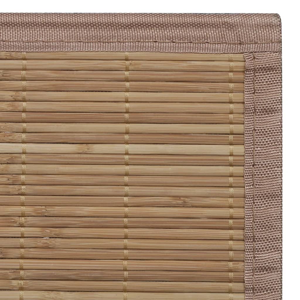 Tapijt rechthoekig 120x180 cm bamboe bruin