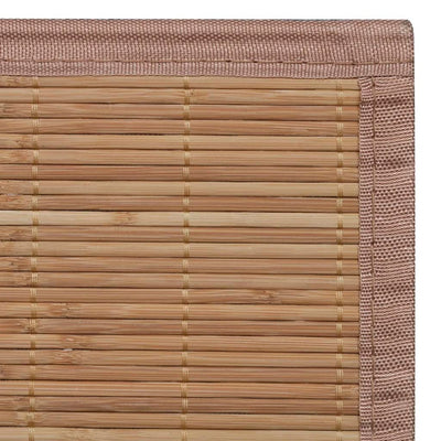Tapijt rechthoekig 120x180 cm bamboe bruin