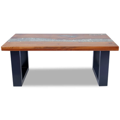 Salontafel massief teakhout hars 100x50 cm
