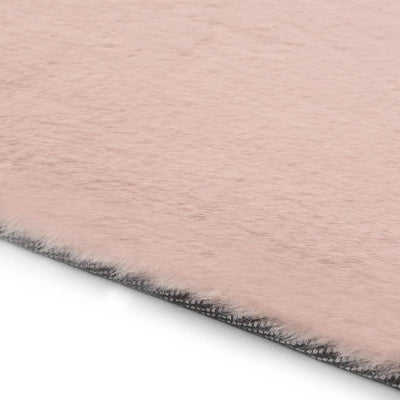 Vloerkleed 160x230 cm kunstkonijnenbont oudroze