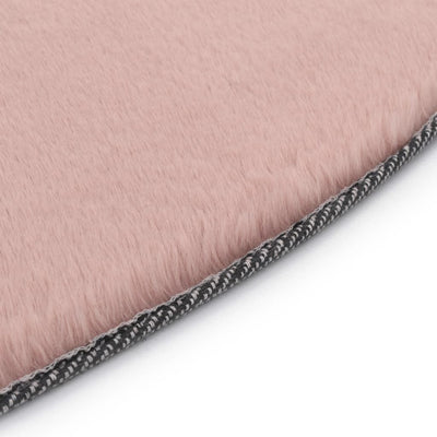 Vloerkleed 80 cm kunstkonijnenbont oudroze