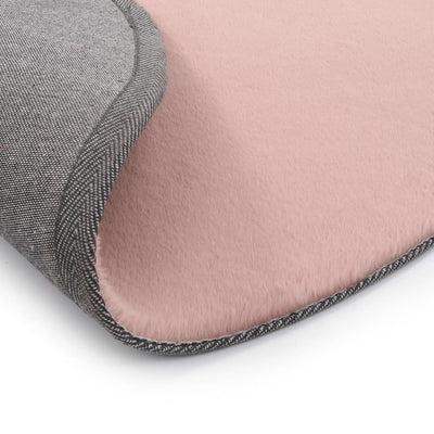 Vloerkleed 80 cm kunstkonijnenbont oudroze