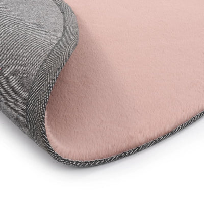 Vloerkleed 160 cm kunstkonijnenbont oudroze