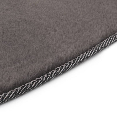 Vloerkleed 160 cm kunstkonijnenbont donkergrijs