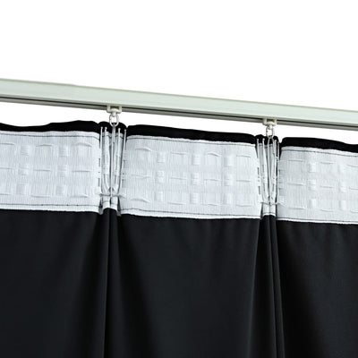 Gordijnen verduisterend 2 st met haken 140x225 cm fluweel zwart