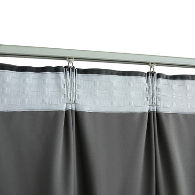 Gordijnen verduisterend 2 st met haken 140x225 cm fluweel antraciet