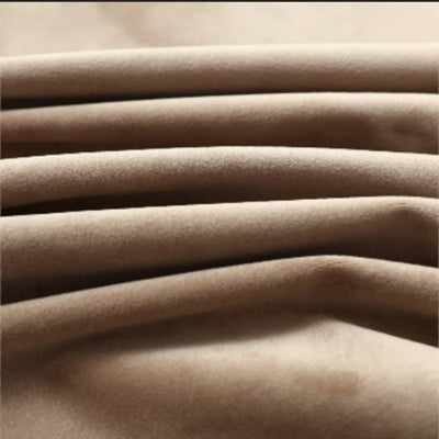 Gordijn verduisterend met ringen 2 st 140x175 cm fluweel beige