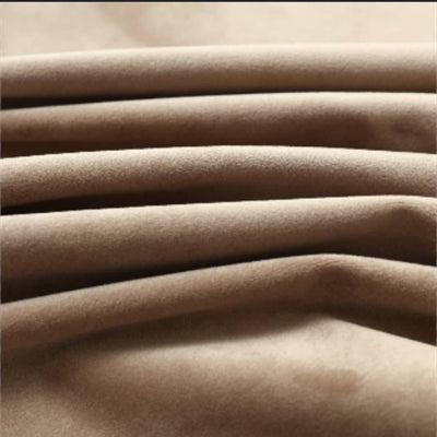 Gordijn verduisterend met ringen 290x245 cm fluweel beige