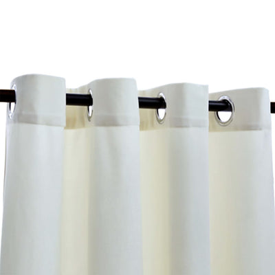 Gordijn verduisterend met ringen 2 st 140x175 cm fluweel crème
