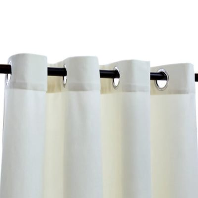 Gordijn verduisterend met ringen 2 st 140x245 cm fluweel crème