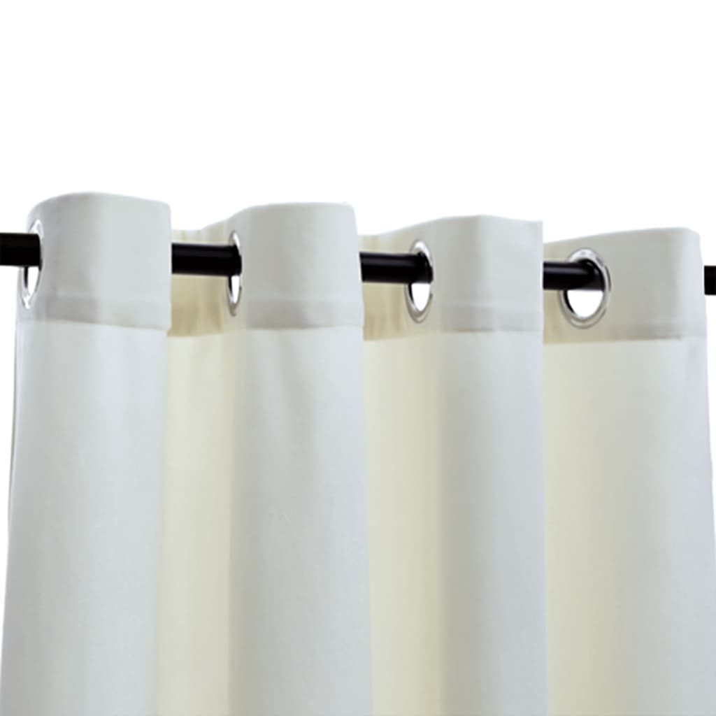Gordijn verduisterend met ringen 290x245 cm fluweel crème
