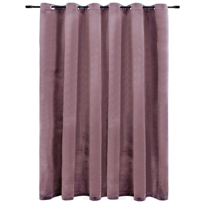 Gordijn verduisterend met ringen 290x245 cm fluweel antiekroze