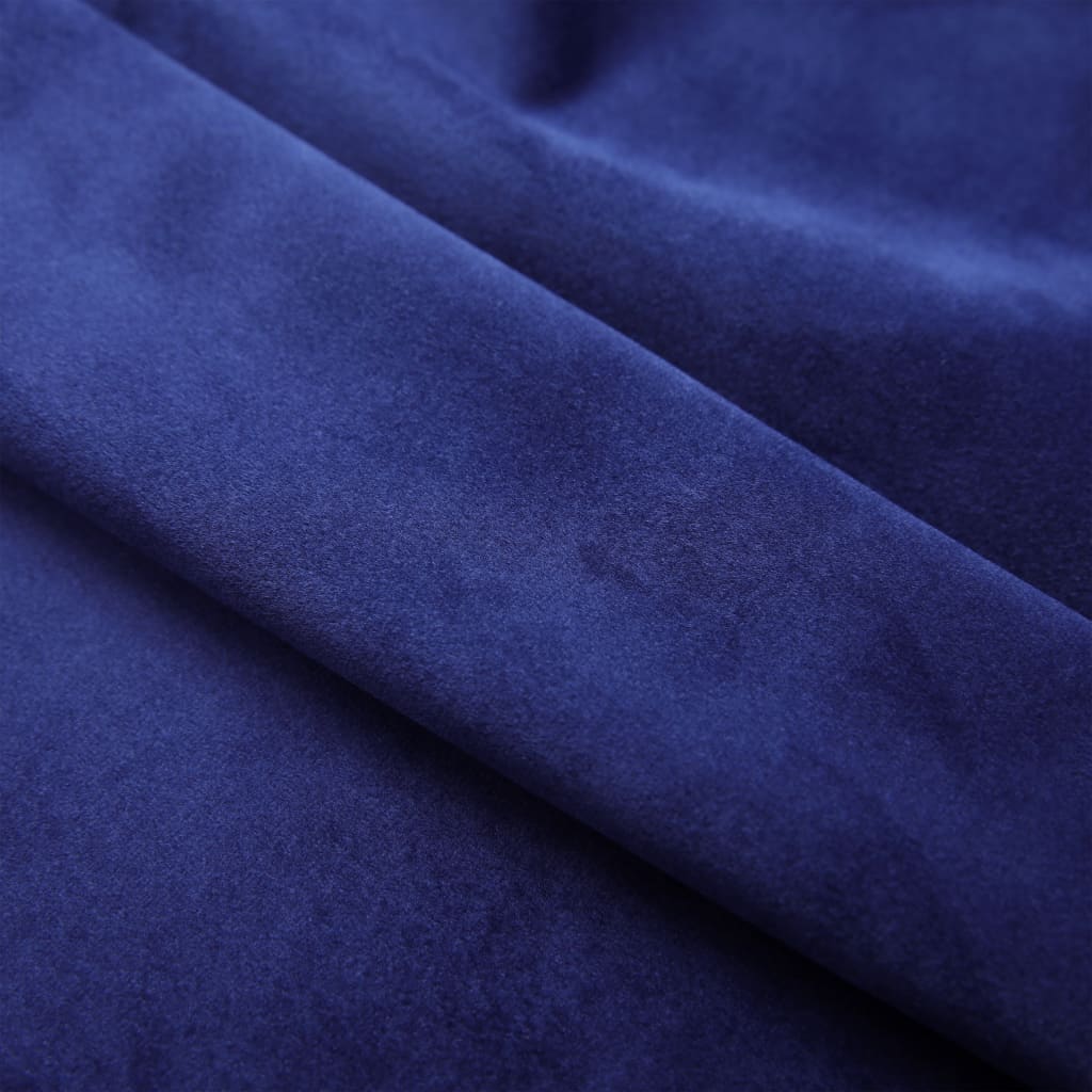 Gordijn verduisterend met ringen 290x245 cm fluweel blauw
