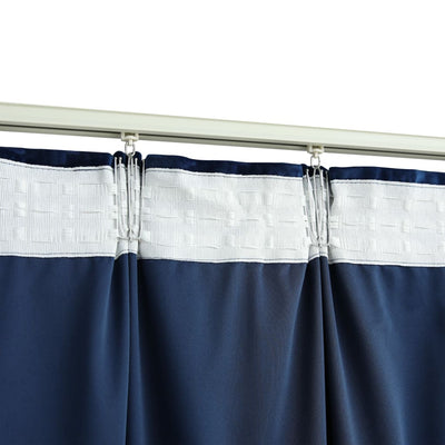Gordijn verduisterend met haken 290x245 cm fluweel blauw