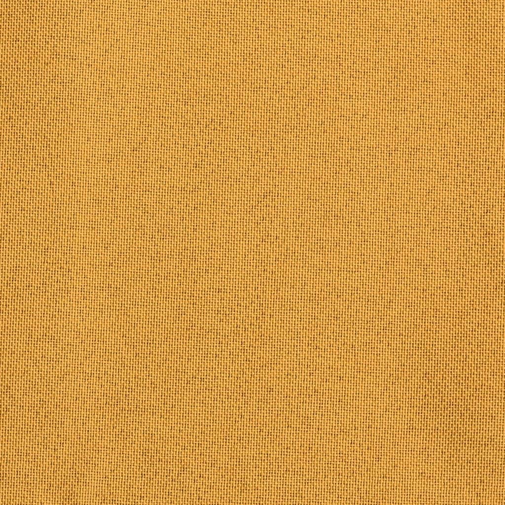 Gordijnen linnen-look verduisterend ogen 2 st 140x225 cm geel