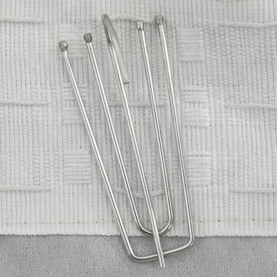 Gordijn linnen-look verduisterend met haken 290x245 cm beige